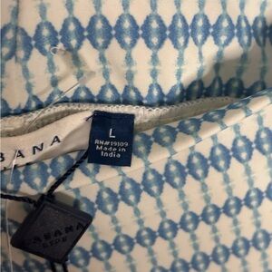 Cabana Life Pants Womens L Blue Beachy Pool Resort Mandala Stretchy Coverup #803